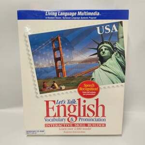 Vintage 1996 Let's Talk English Vocabulary Pronunciation Windows CD-ROM Sealed